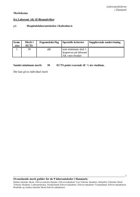 Merit aftaler mellem Laborant og andre vidergående ... - Selandia CEU