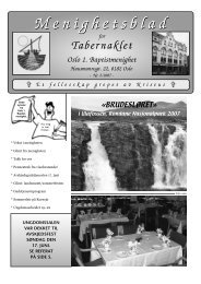 Menighetsblad Menighetsblad - Oslo 1. Baptistmenighet