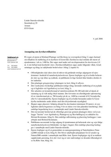 Ansøgning om dyrehavetilladelse (PDF) - Klelund Dyrehave