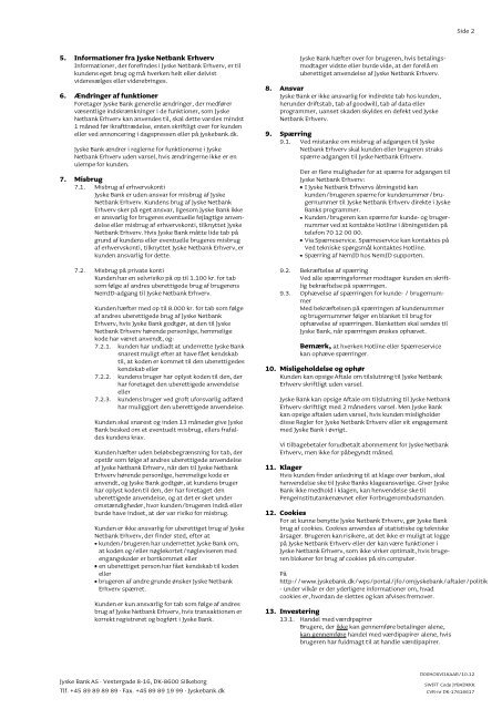 Regler for Jyske Netbank Erhverv [PDF] - Jyske Bank