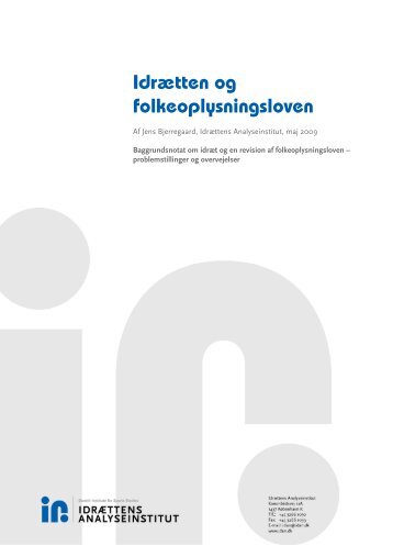 Idrætten og folkeoplysningsloven - Idrættens Analyseinstitut