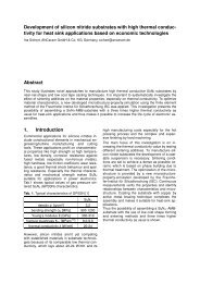 Development of silicon nitride substrates with high thermal - Anceram