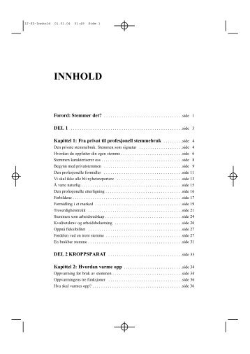 INNHOLD - Cappelen Damm