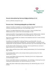 Barnevernfaglig veiledning - Diakonhjemmet