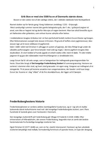 Gribskov og Frederiksborghestene - Fachmann.dk