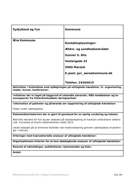 Del 2. Bidrag fra sundhedsvæsenet - Patientombuddet