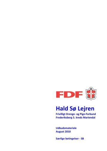 Hald Sø Lejren - FDF F5 Mariendal