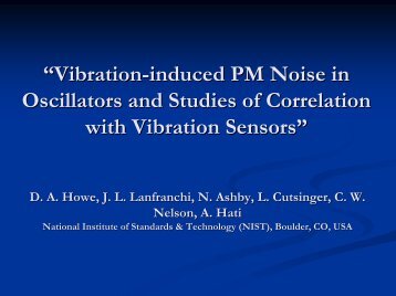 Vibration-induced PM Noise in Oscillators and Studies of Correlation ...