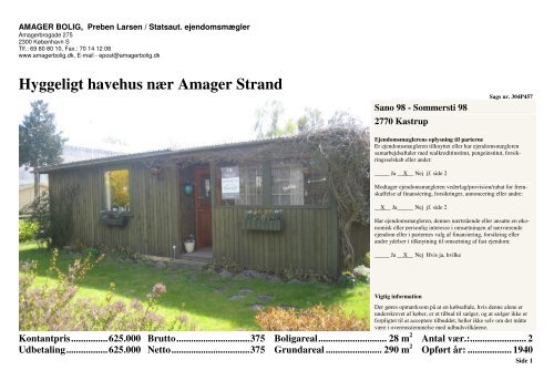 Hyggeligt havehus nær Amager Strand - Amager Bolig