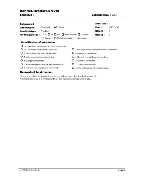 Miljøvurdering af Motortrafikvej Vandel-Bredsten - Vejdirektoratet