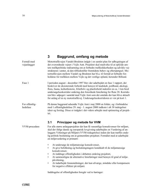 Miljøvurdering af Motortrafikvej Vandel-Bredsten - Vejdirektoratet