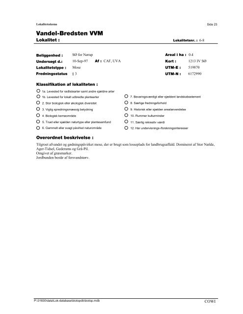 Miljøvurdering af Motortrafikvej Vandel-Bredsten - Vejdirektoratet