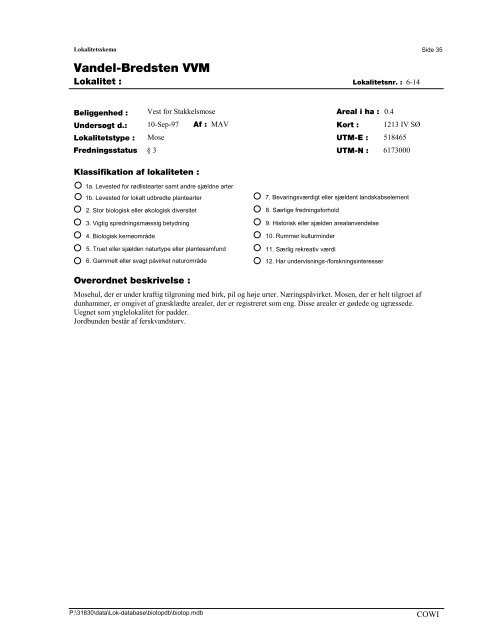 Miljøvurdering af Motortrafikvej Vandel-Bredsten - Vejdirektoratet