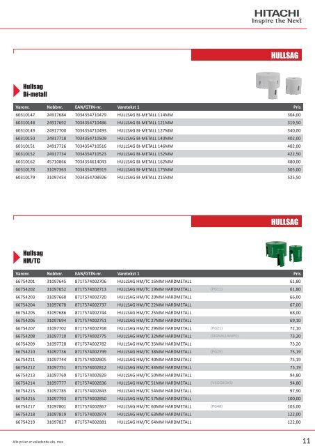 Last ned PDF - Hitachi Power Tools AS