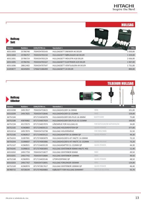 Last ned PDF - Hitachi Power Tools AS