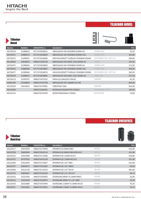 Last ned PDF - Hitachi Power Tools AS