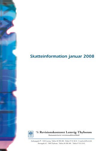 Skatteinformation januar 2008 - Vestjysk Revision