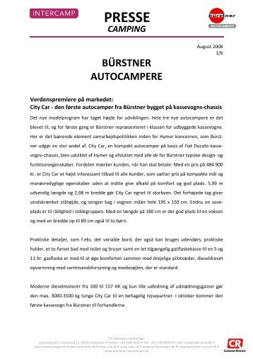 Klik her for at hente fil (168 Kb) - Bürstner autocamper