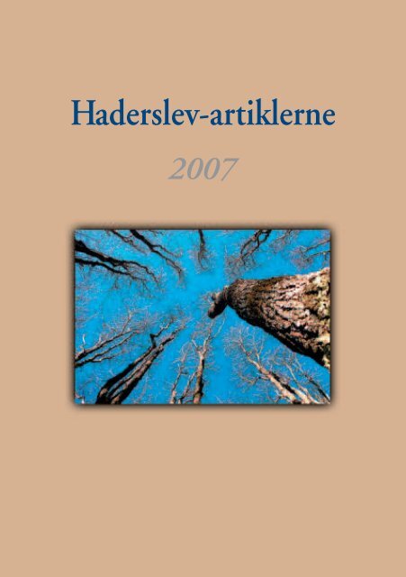 Haderslev-artiklerne 2007 - Haderslev Stift