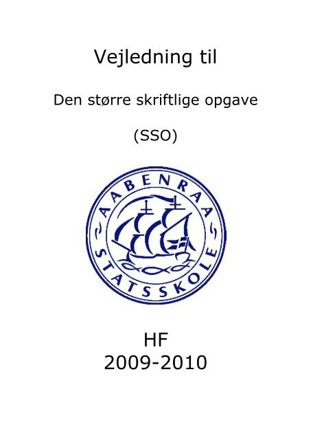 Vejledning til HF 2009-2010 - Aabenraa Statsskole