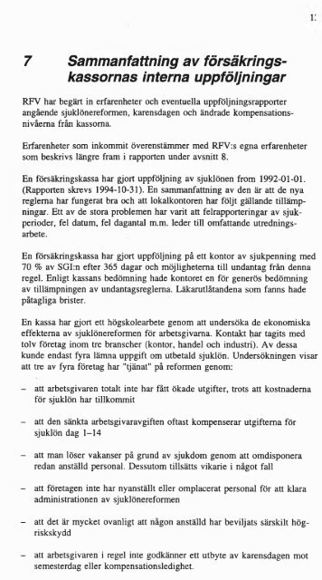 Effekter och resultat av sjuklönereformen karensdagen och sankta ...