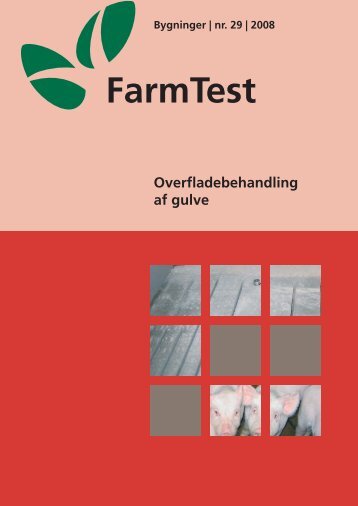 Overflade- behandling af gulve - LandbrugsInfo