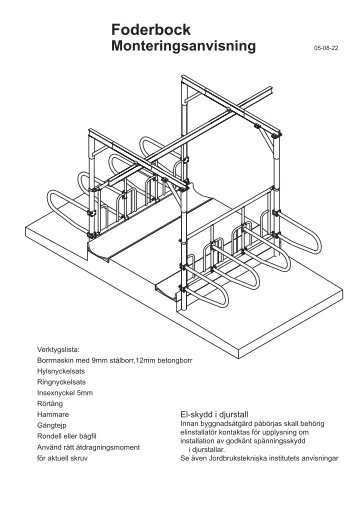 Monteringsanvisning foderbock
