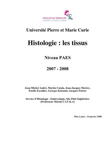 Histologie : les tissus - Faculté de médecine Pierre et Marie Curie ...