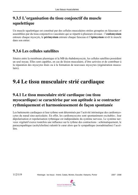 Histologie : les tissus - Faculté de médecine Pierre et Marie Curie ...