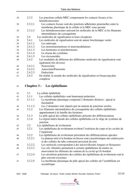 Histologie : les tissus - Faculté de médecine Pierre et Marie Curie ...