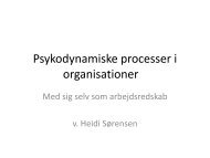 Psykodynamiske processer i organisationer