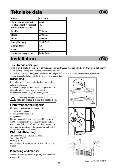 GEBRAUCHSANWEISUNG BRUGSANVISNING ... - Electrolux-ui.com