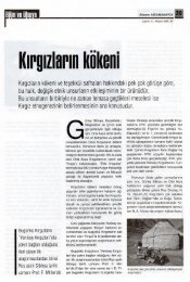 Kırgızların kökeni - Tufar