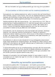 Syrevækker Mesofile og termofile syrevækkere - Hjemmeriet