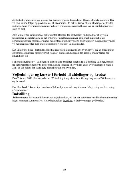Årsberetning 2010 - Det Danske Haveselskab