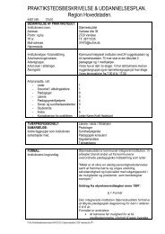 PRAKTIKSTEDSBESKRIVELSE & UDDANNELSESPLAN