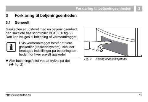 User Manual Milton TopLine 80/100 - DK