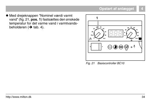 User Manual Milton TopLine 80/100 - DK