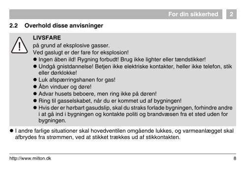 User Manual Milton TopLine 80/100 - DK