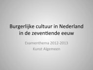 Burgerlijke cultuur in Nederland - Altena College, Sleeuwijk
