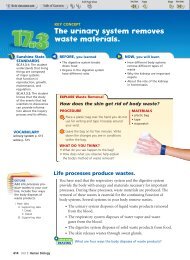 The urinary system removes waste materials. - ClassZone