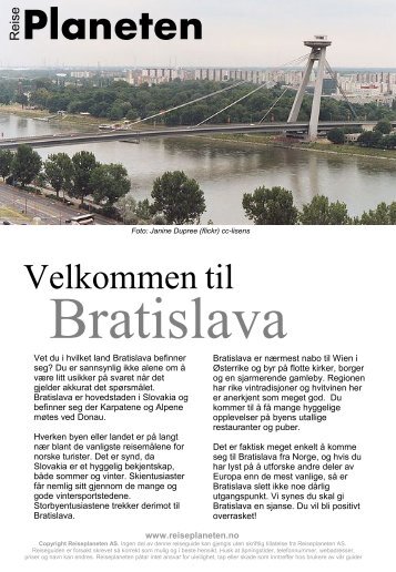Reiseplanetens guide til Bratislava