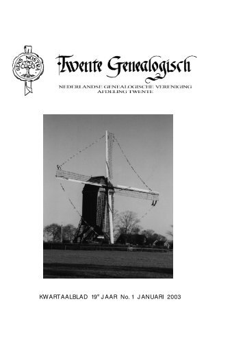 aargang 2003 - NGV afdeling Twente - Nederlandse Genealogische ...