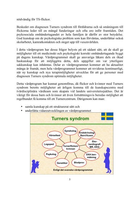 Vårdprogram vid Turners syndrom 2012 - Internetmedicin