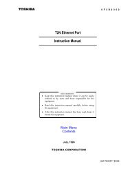 T2N Ethernet Port Instruction Manual - Toshiba