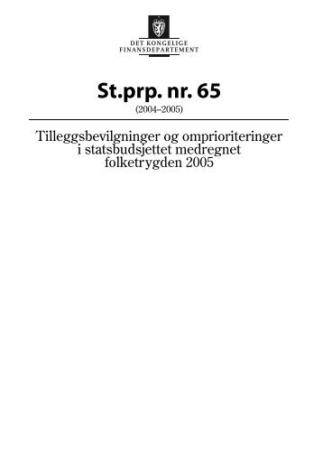 St.prp. nr. 65 - Statsbudsjettet