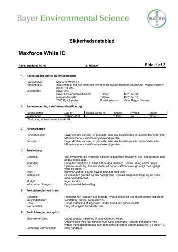 Maxforce White IC - Bayer Pestcontrol Expert