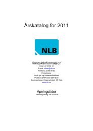 og punktskriftbøker i 2011 (pdf) - NLB