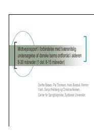 Midtvejsrapport i forbindelse med tværsnitslig undersøgelse af ...