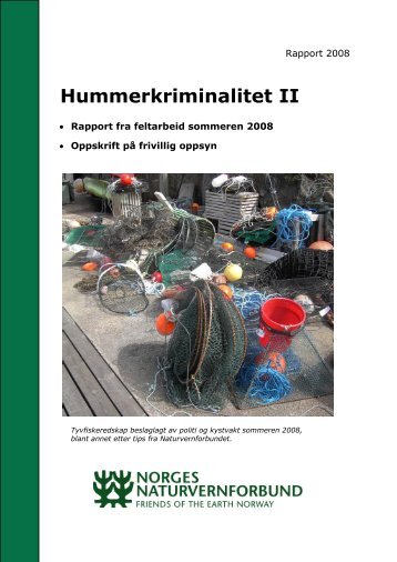 Rapport tyvfiske på hummer - Norges Naturvernforbund